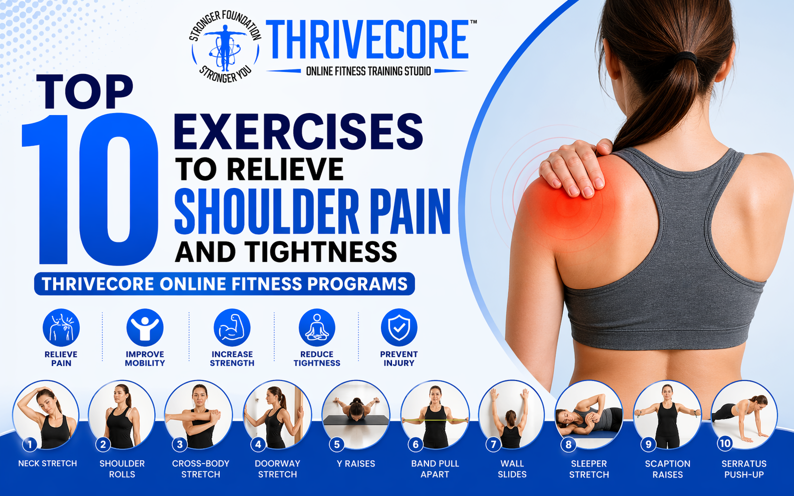 Top 10 Exercises to Relieve Shoulder Pain and Tightness