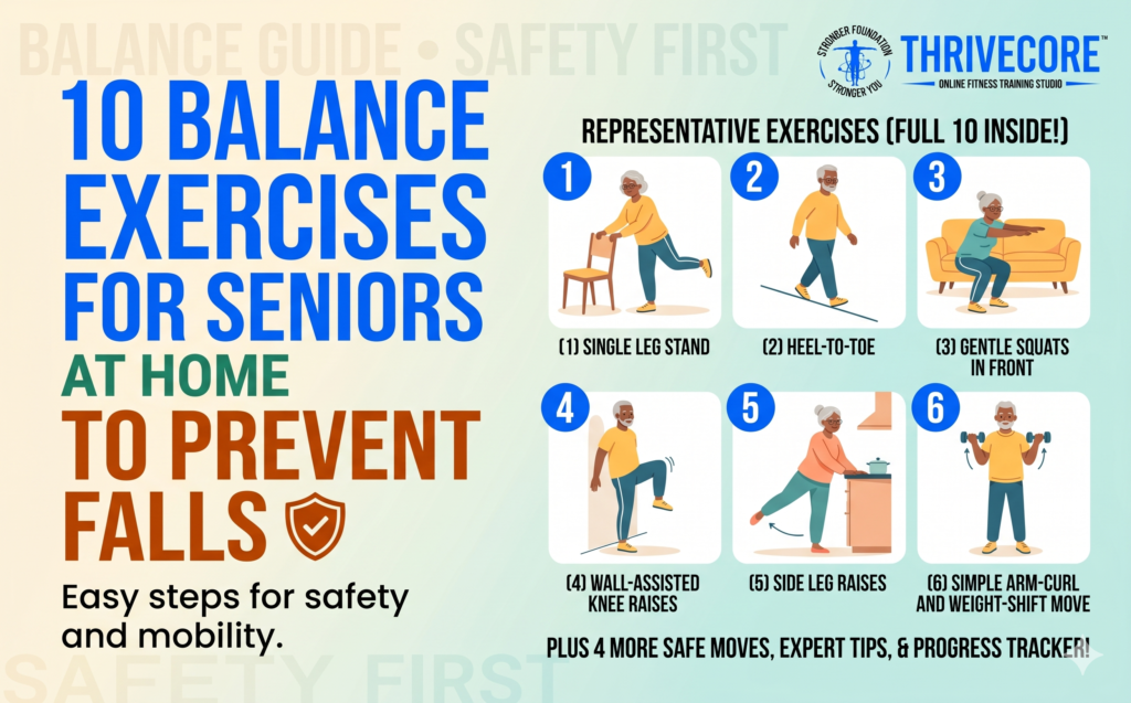 10 Balance Exercises for Seniors at Home to Prevent Falls