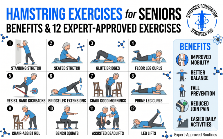12 Best Hamstring Exercises for Seniors to Improve Mobility